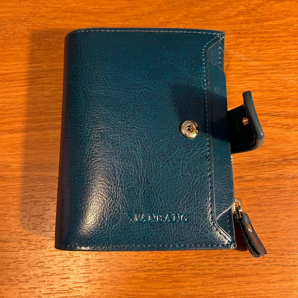 Blue Leather Wallet